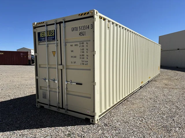 40-foot standard steel container at the Hercules yard in Durango